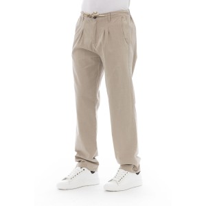 Chino Trousers. Front Zipper And Button Closure. Side Pockets. Back Welt Pockets.