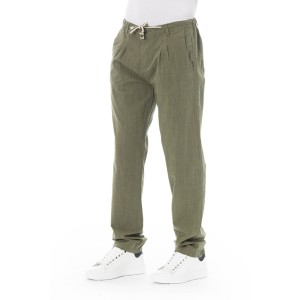 Chino Trousers. Front Zipper And Button Closure. Side Pockets. Back Welt Pockets.