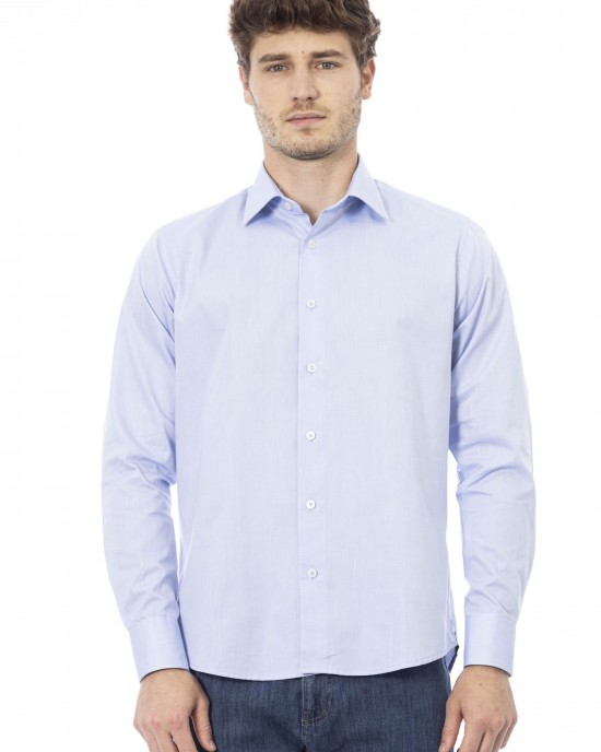 Regular Fit Shirt. Italian Collar. Front Closure With Buttons. Closure With Buttons On The Cuffs.