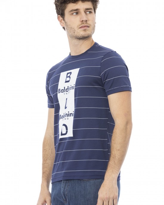 Short Sleeve T-shirt With Round Neck. Front Print.