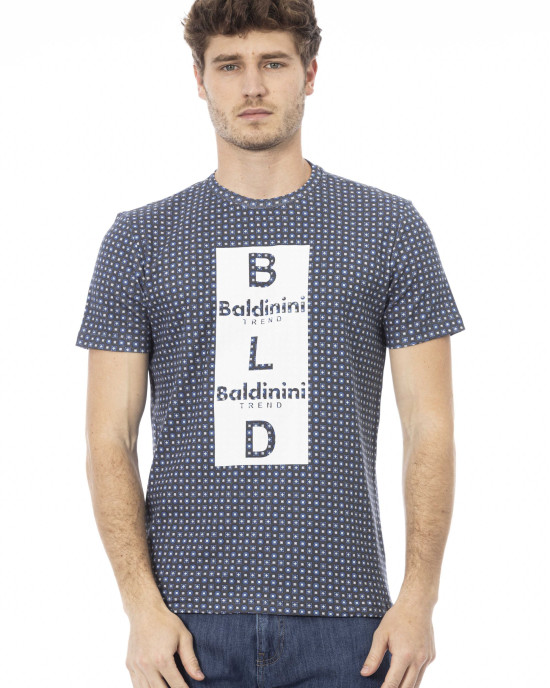 Short Sleeve T-shirt With Round Neck. Front Print.