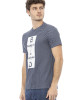 Short Sleeve T-shirt With Round Neck. Front Print.