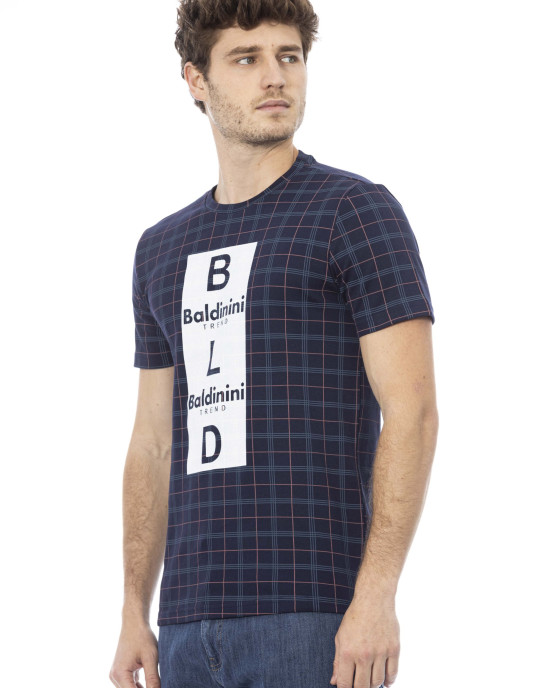 Short Sleeve T-shirt With Round Neck. Front Print.