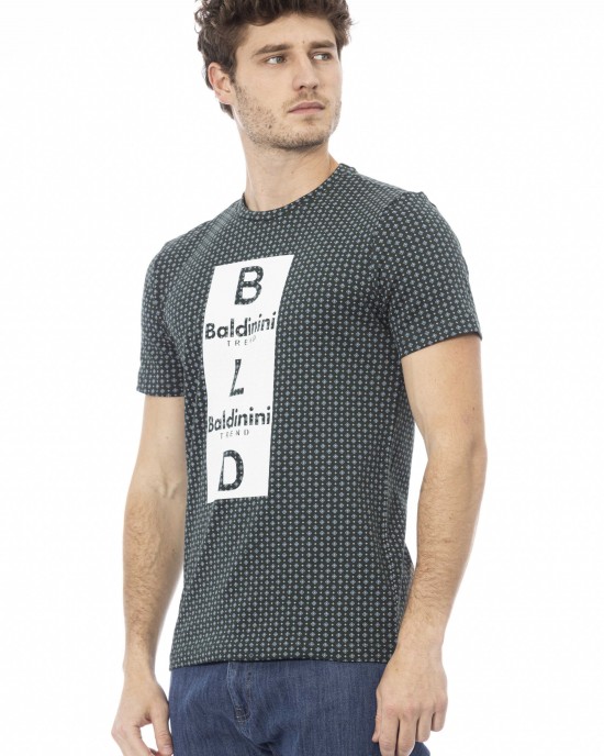 Short Sleeve T-shirt With Round Neck. Front Print.