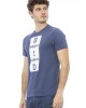 Short Sleeve T-shirt With Round Neck. Front Print.