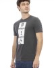 Short Sleeve T-shirt With Round Neck. Front Print.