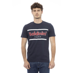 Short Sleeve T-shirt With Round Neck. Front Print.