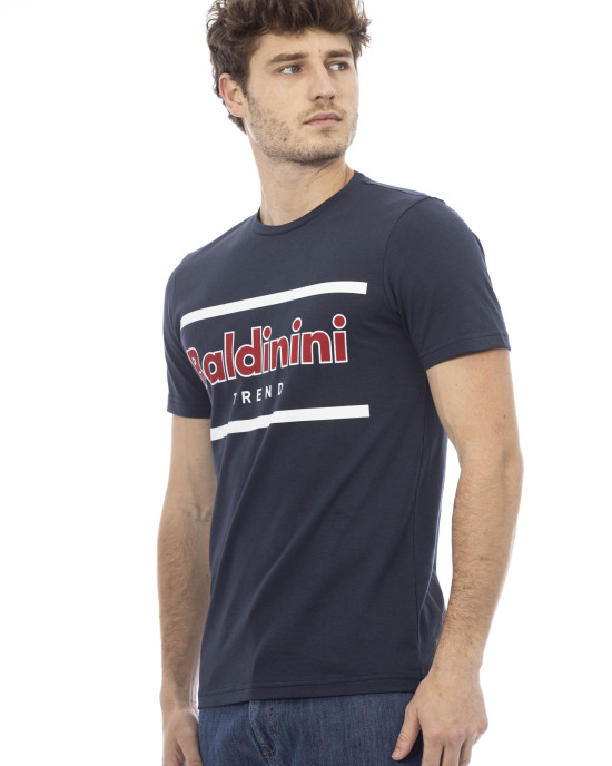 Short Sleeve T-shirt With Round Neck. Front Print.