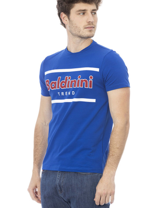 Short Sleeve T-shirt With Round Neck. Front Print.