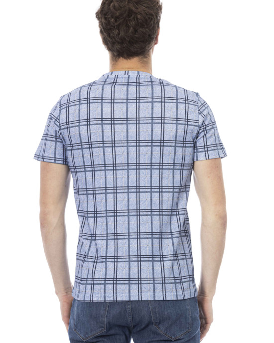 Short Sleeve T-shirt With Round Neck. Front Print.