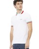 Polo Shirt. Embroidery In Front. Short Sleeve. Tricolor Collar And Sleeves.