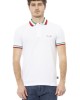 Polo Shirt. Embroidery In Front. Short Sleeve. Tricolor Collar And Sleeves.