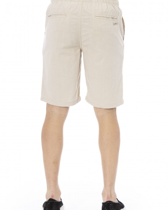 Bermuda Shorts. Solid Color Fabric. Closure With Drawstring. Side Pockets. Back Welt Pockets.