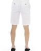 Bermuda Shorts. Solid Color Fabric. Front Zipper And Button Closure. Side Pockets. Back Welt Pockets.