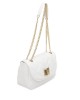 Leather Shoulder Bag. Flap With Hook Closure. Internal Compartments. Golden Details. Front Logo. 29*18*11cm.