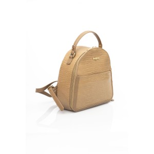 Backpack With Zip Closure. Internal Compartments. Front Pocket. Adjustable Shoulders. Golden Details. Front Logo. 28*28*12cm.