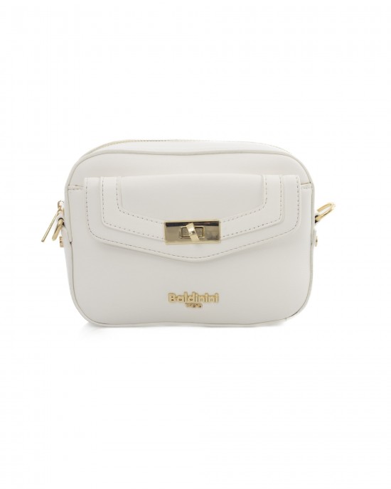 Shoulder Bag. Zip Closure. Internal Compartments. Front Flap Pocket With Hook Closure. Golden Details. Front Logo. 21*15*6cm.