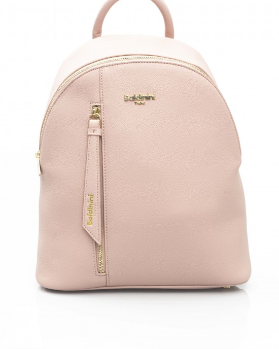 Backpack With Zip Closure. Internal Compartments. Front Pocket. Adjustable Shoulders. Golden Details. Front Logo. 31*35*14 Cm.