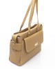 Shoulder Bag. Zip Closure. Internal Compartments. Golden Details. Front Logo. 39*29*16 Cm.