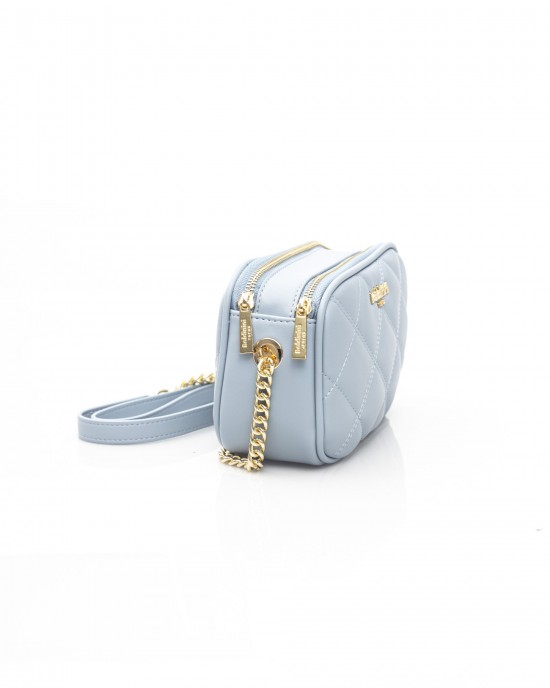 Shoulder Bag. Zip Closure. Double Compartment. Golden Details. Front Logo. 21*15*7 Cm.