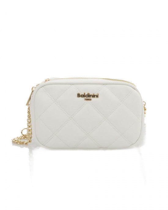 Shoulder Bag. Zip Closure. Double Compartment. Golden Details. Front Logo. 21*15*7 Cm.