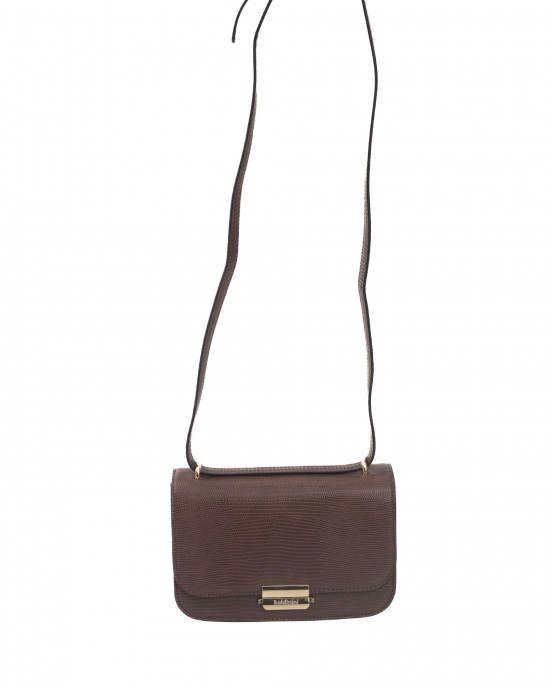 Shoulder Bag. Closing Clips. Logoed Lining. Internal Compartments. Golden Details. Front Logo. 21*7*14cm.