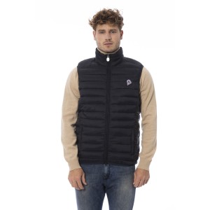 Men's Vest. Horizontally Quilted. Contrast Chest Patch. Bottom With Matching Elastic. Light Padding (approximately 100g).