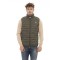 Men's Vest. Horizontally Quilted. Contrast Chest Patch. Bottom With Matching Elastic. Light Padding (approximately 100g).