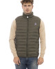 Men's Vest. Horizontally Quilted. Contrast Chest Patch. Bottom With Matching Elastic. Light Padding (approximately 100g).