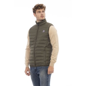 Men's Vest. Horizontally Quilted. Contrast Chest Patch. Bottom With Matching Elastic. Light Padding (approximately 100g).