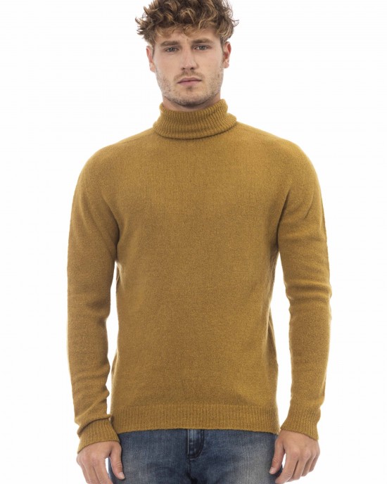 Turtleneck Sweater. Long Sleeves. Fine Rib Collar. Cuffs And Bottom Hem.