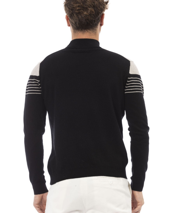 Mock Neck Sweater. Long Sleeves. Fine Rib Collar. Cuffs And Bottom Hem. Regular Fit.