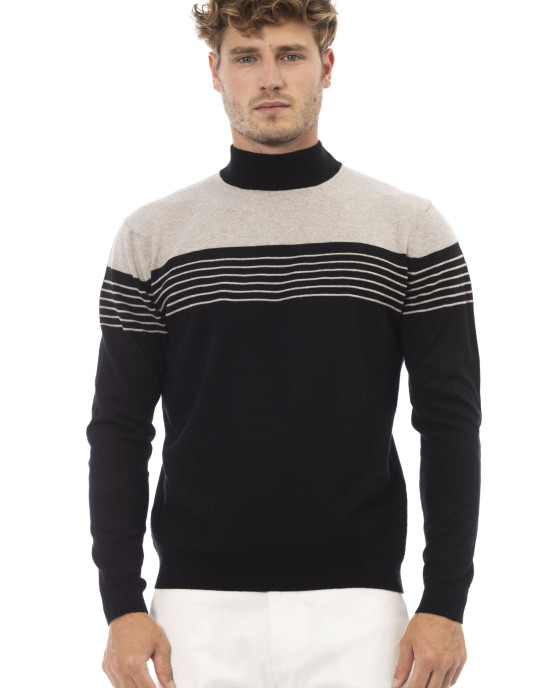 Mock Neck Sweater. Long Sleeves. Fine Rib Collar. Cuffs And Bottom Hem. Regular Fit.