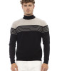 Mock Neck Sweater. Long Sleeves. Fine Rib Collar. Cuffs And Bottom Hem. Regular Fit.