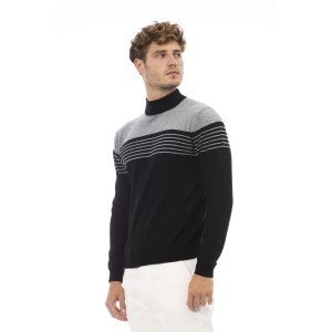 Mock Neck Sweater. Long Sleeves. Fine Rib Collar. Cuffs And Bottom Hem. Regular Fit.