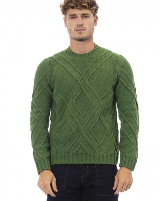 Crewneck Sweater. Long Sleeves. Ribbed Collar. Cuffs And Bottom.