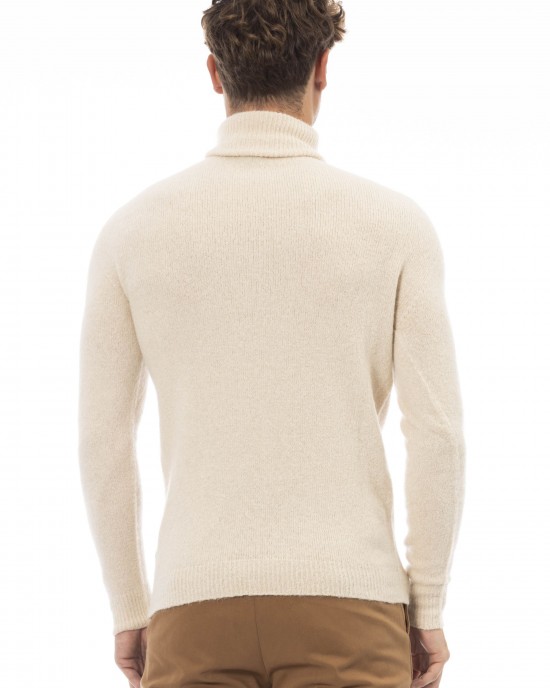 Turtleneck Sweater. Long Sleeves. Fine Rib Collar. Cuffs And Bottom Hem.