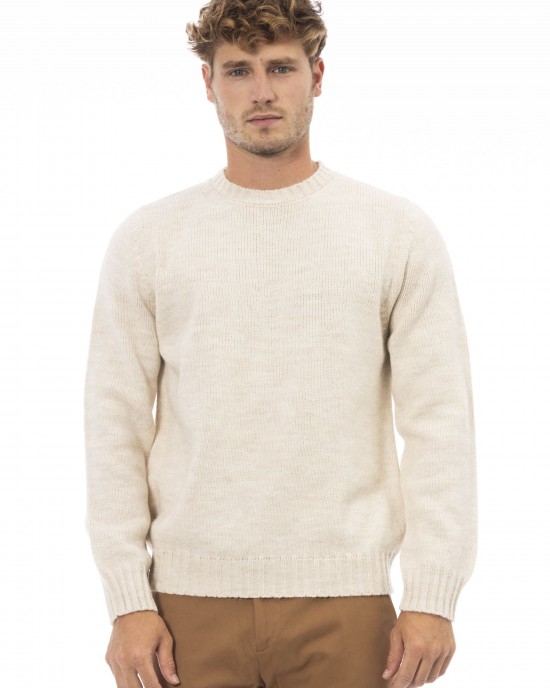 Crewneck Sweater. Long Sleeves. Ribbed Collar. Cuffs And Bottom. Regular Fit.