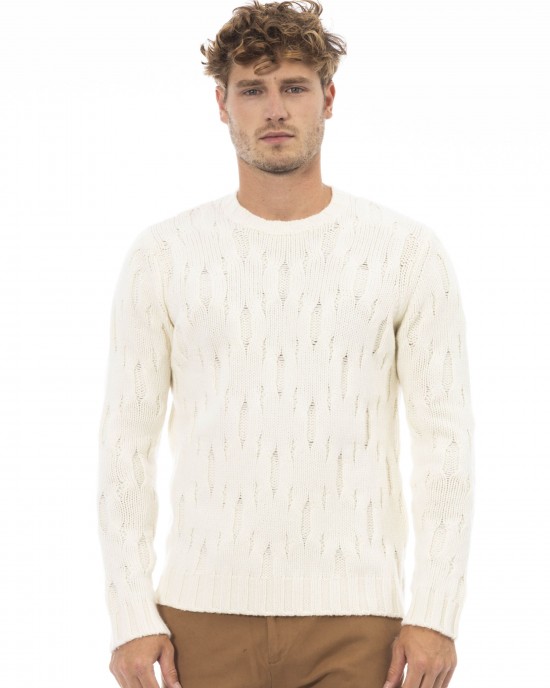 Crewneck Sweater. Long Sleeves. Ribbed Collar. Cuffs And Bottom.