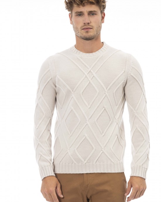 Crewneck Sweater. Long Sleeves. Ribbed Collar. Cuffs And Bottom. Regular Fit.