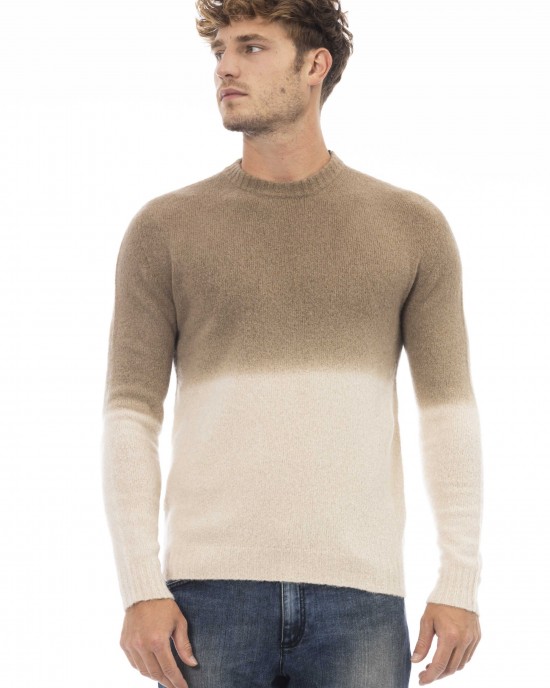 Crewneck Sweater. Long Sleeves. Ribbed Collar. Cuffs And Bottom.