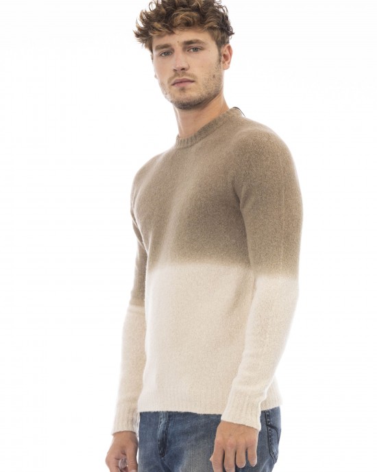 Crewneck Sweater. Long Sleeves. Ribbed Collar. Cuffs And Bottom.