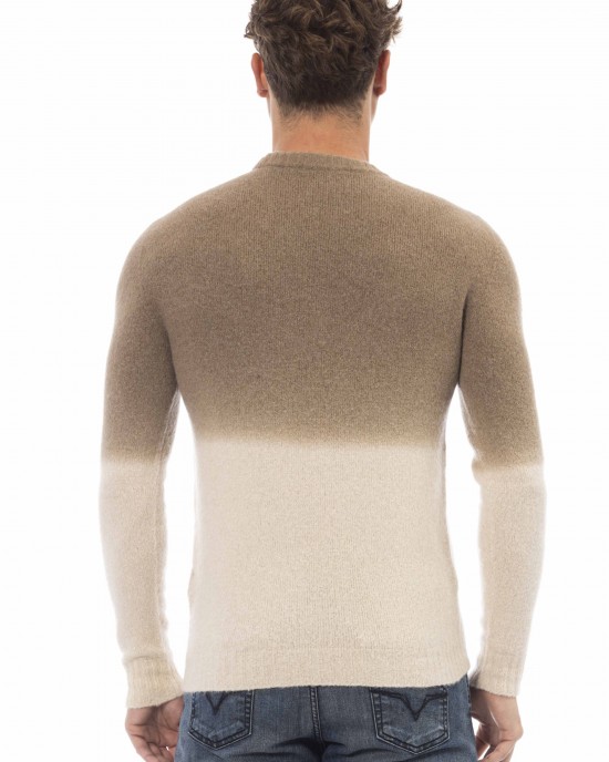 Crewneck Sweater. Long Sleeves. Ribbed Collar. Cuffs And Bottom.