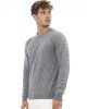 Crewneck Sweater. Long Sleeves. Fine Rib Collar. Cuffs And Bottom Hem. Regular Fit.