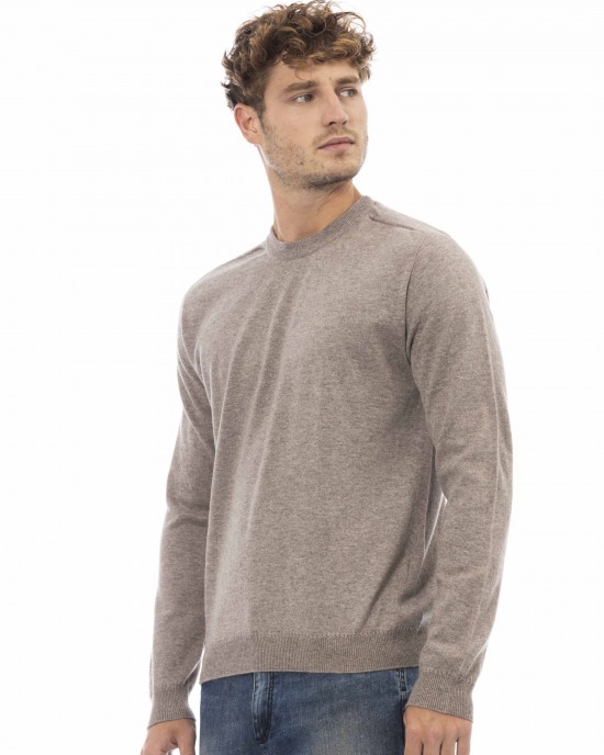 Crewneck Sweater. Long Sleeves. Fine Rib Collar. Cuffs And Bottom Hem. Regular Fit.