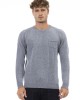 Crewneck Sweater. Long Sleeves. Fine Rib Collar. Cuffs And Bottom Hem. Front Pocket.