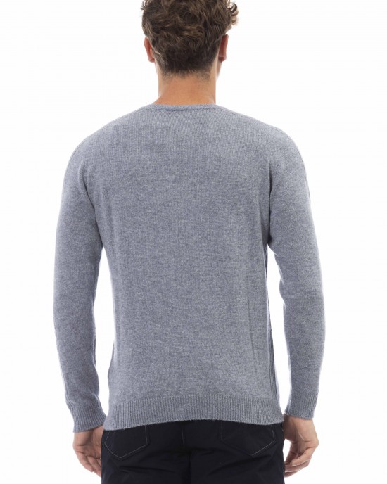 Crewneck Sweater. Long Sleeves. Fine Rib Collar. Cuffs And Bottom Hem. Front Pocket.