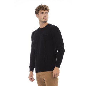 Crewneck Sweater. Long Sleeves. Fine Rib Collar. Cuffs And Bottom Hem. Front Pocket.