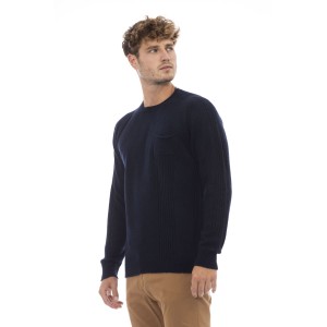 Crewneck Sweater. Long Sleeves. Fine Rib Collar. Cuffs And Bottom Hem. Front Pocket.