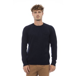 Crewneck Sweater. Long Sleeves. Fine Rib Collar. Cuffs And Bottom Hem. Front Pocket.